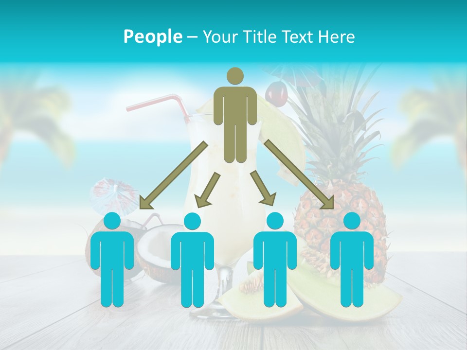 Drink Umbrella Pina PowerPoint Template