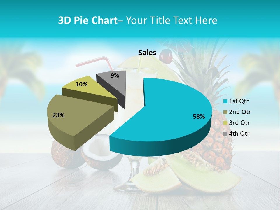 Drink Umbrella Pina PowerPoint Template