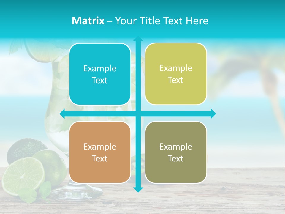 Mint Refreshment Blur PowerPoint Template