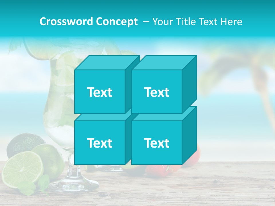 Mint Refreshment Blur PowerPoint Template