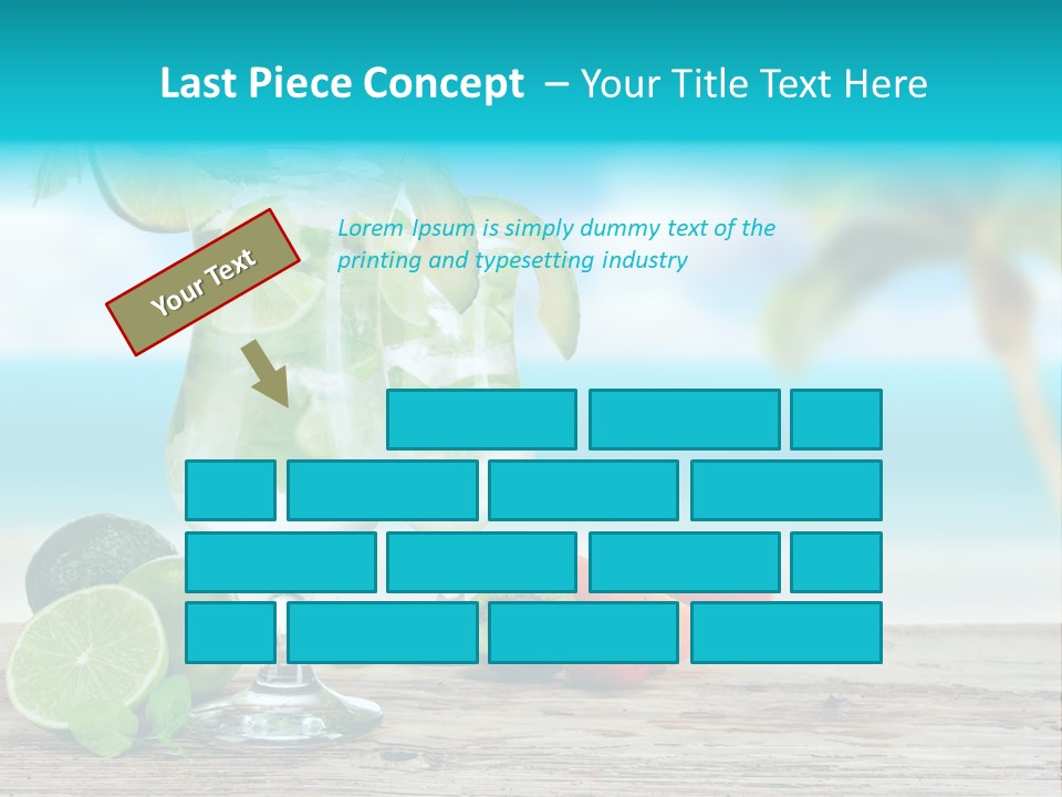 Mint Refreshment Blur PowerPoint Template