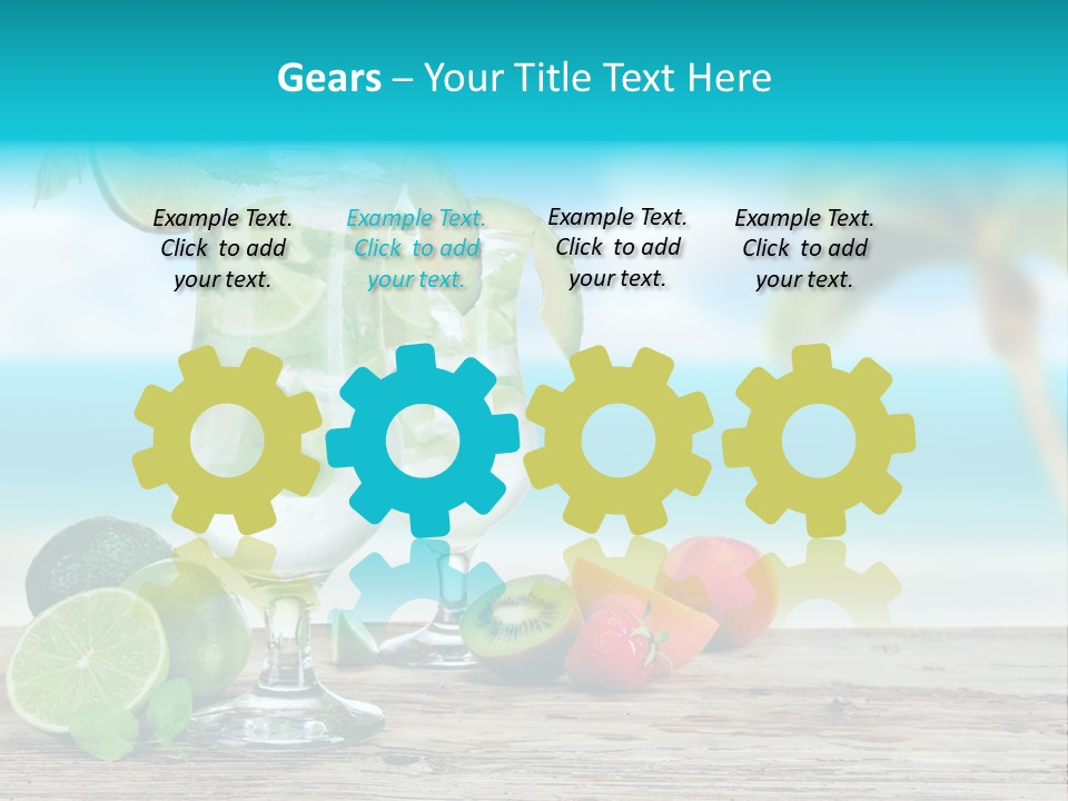 Mint Refreshment Blur PowerPoint Template