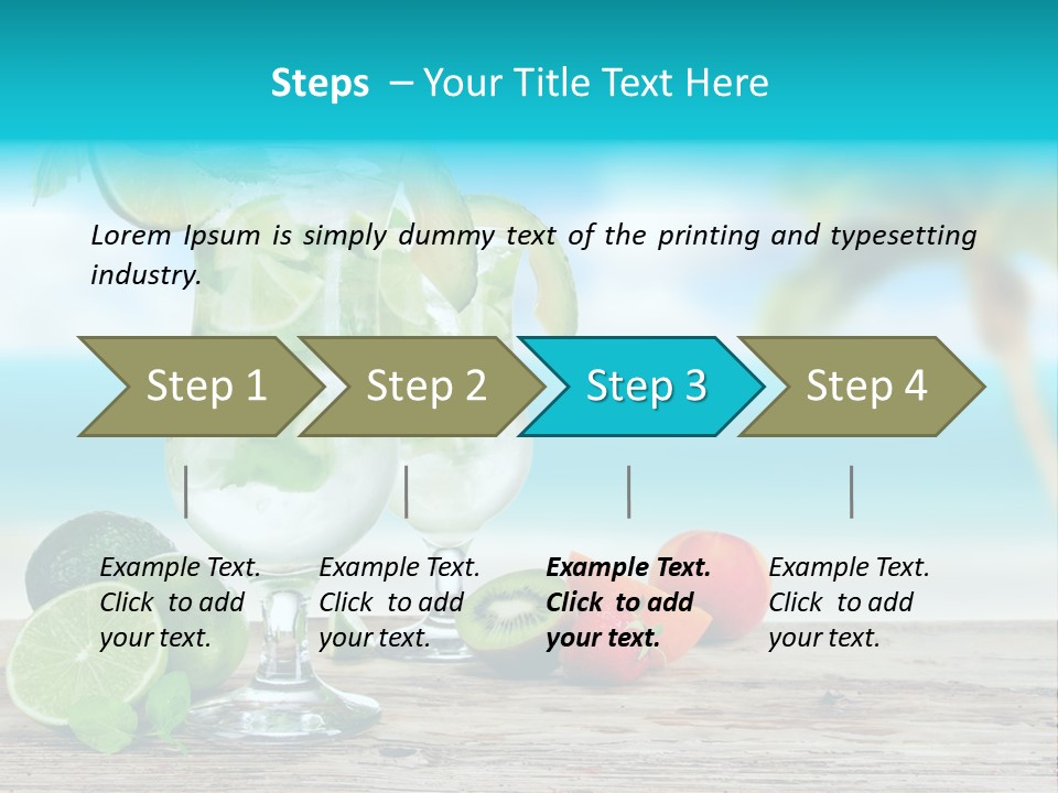 Mint Refreshment Blur PowerPoint Template