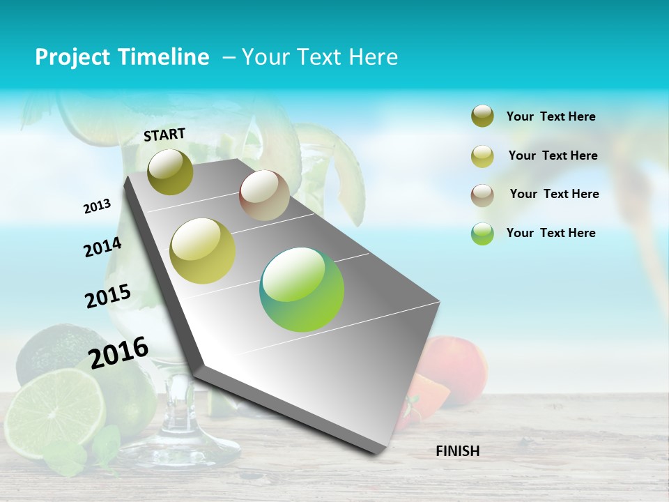 Mint Refreshment Blur PowerPoint Template