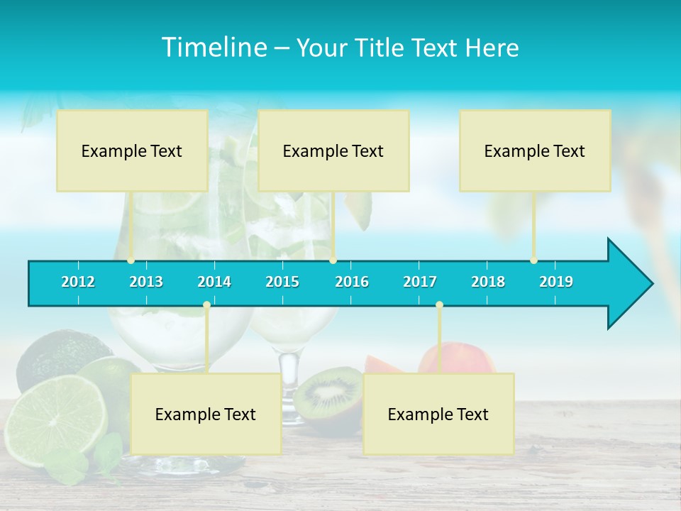 Mint Refreshment Blur PowerPoint Template