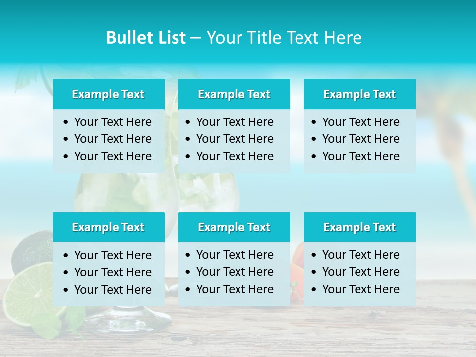 Mint Refreshment Blur PowerPoint Template