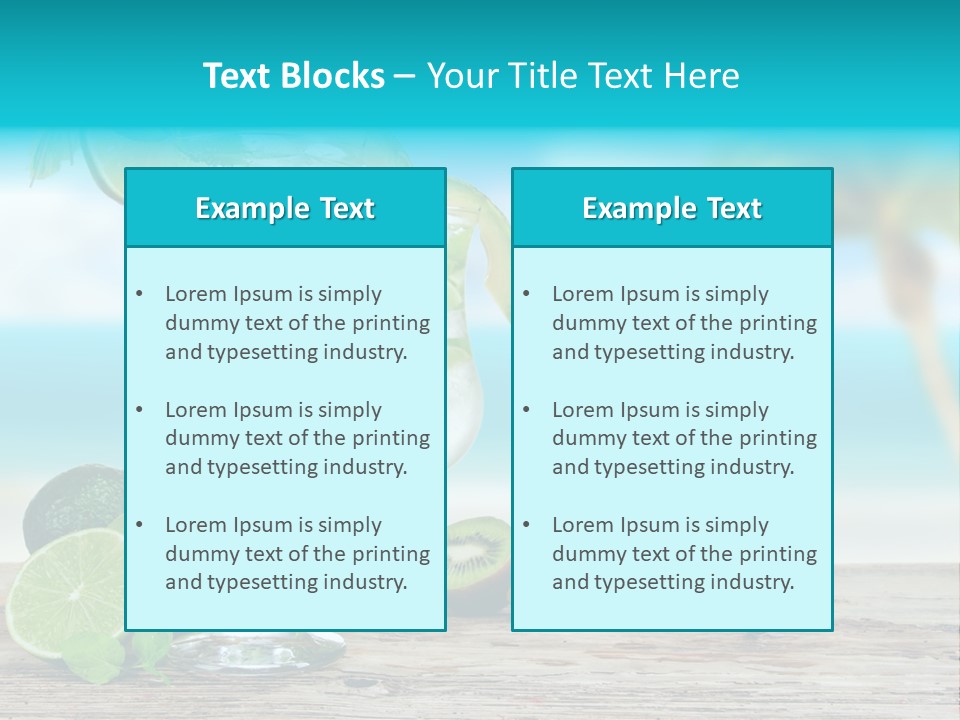 Mint Refreshment Blur PowerPoint Template