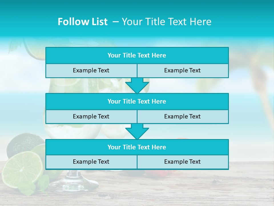 Mint Refreshment Blur PowerPoint Template