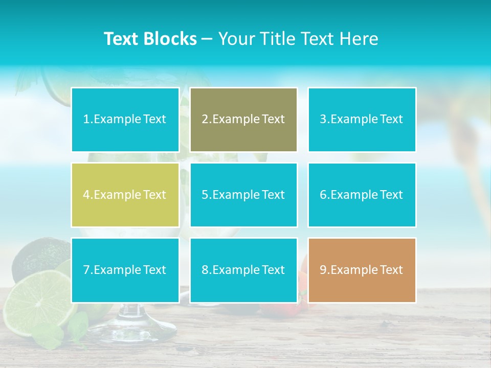 Mint Refreshment Blur PowerPoint Template