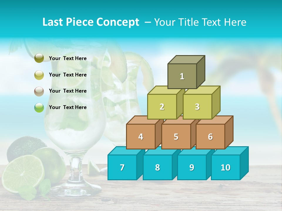 Mint Refreshment Blur PowerPoint Template