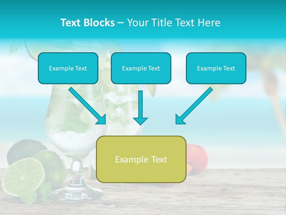 Mint Refreshment Blur PowerPoint Template