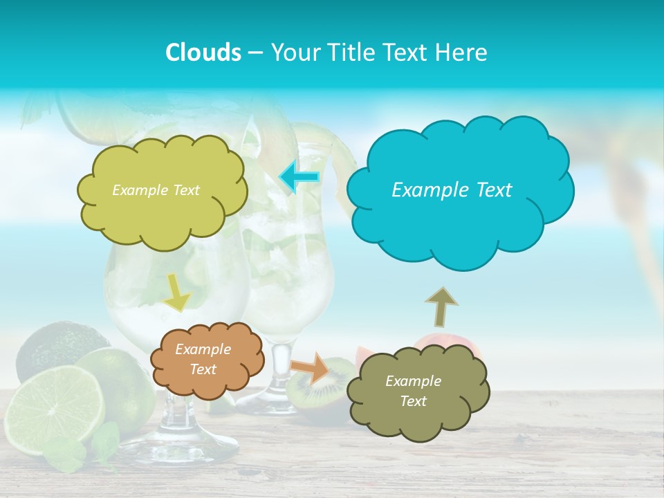 Mint Refreshment Blur PowerPoint Template