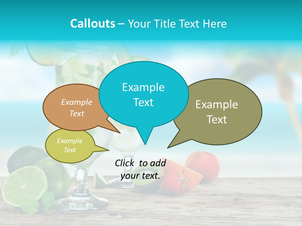 Mint Refreshment Blur PowerPoint Template