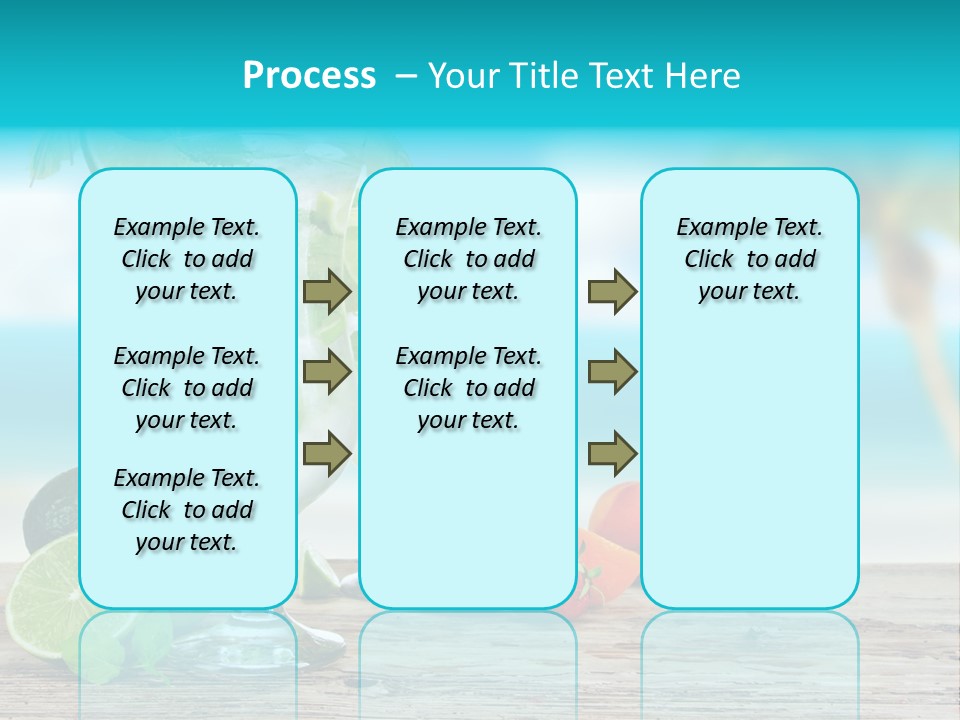 Mint Refreshment Blur PowerPoint Template