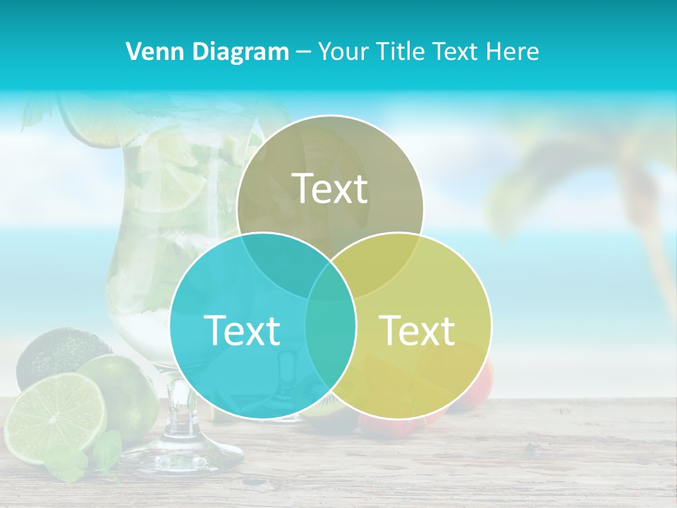 Mint Refreshment Blur PowerPoint Template