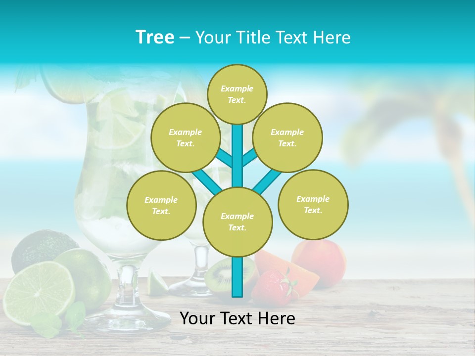 Mint Refreshment Blur PowerPoint Template