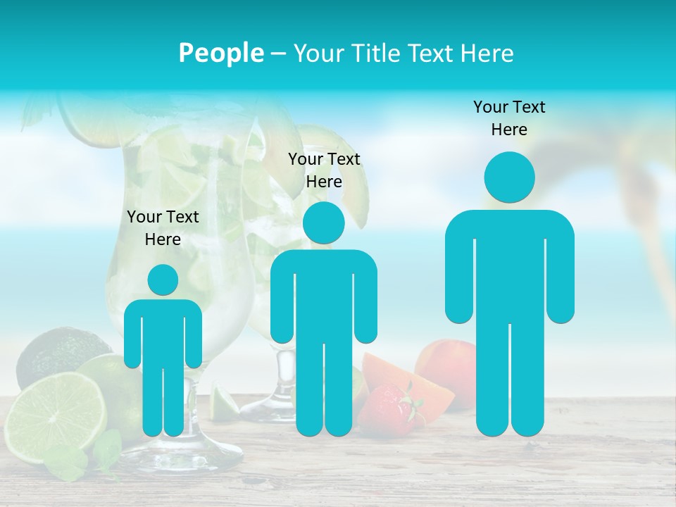 Mint Refreshment Blur PowerPoint Template