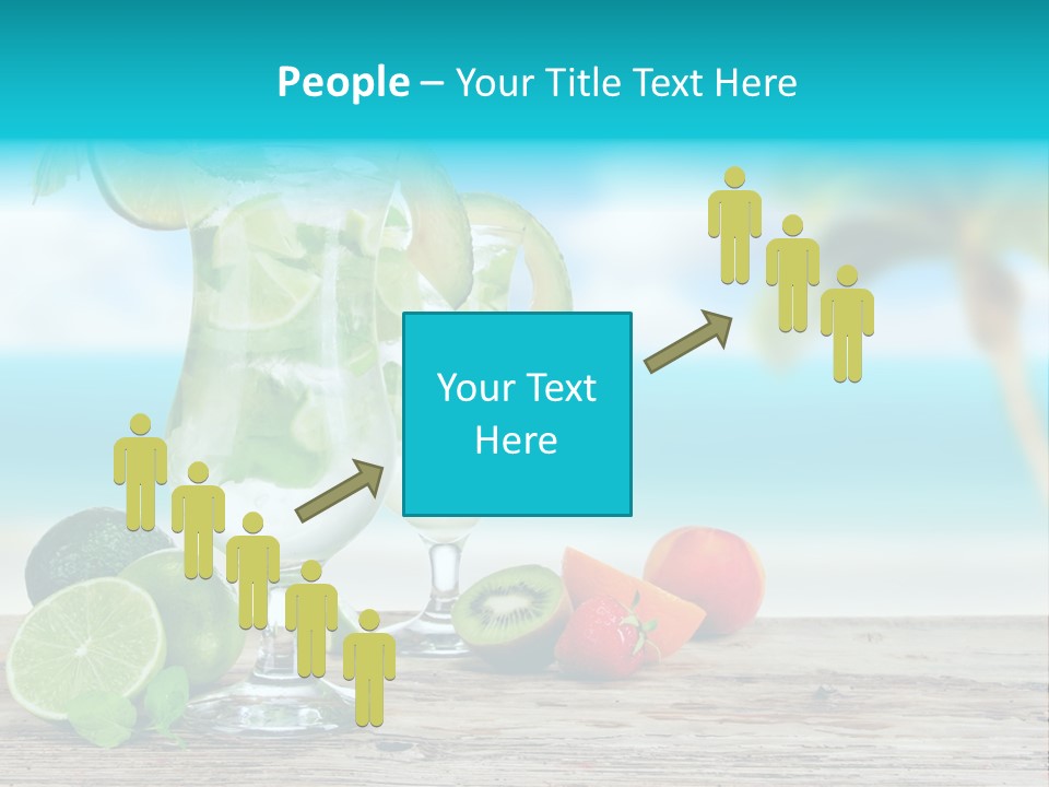Mint Refreshment Blur PowerPoint Template