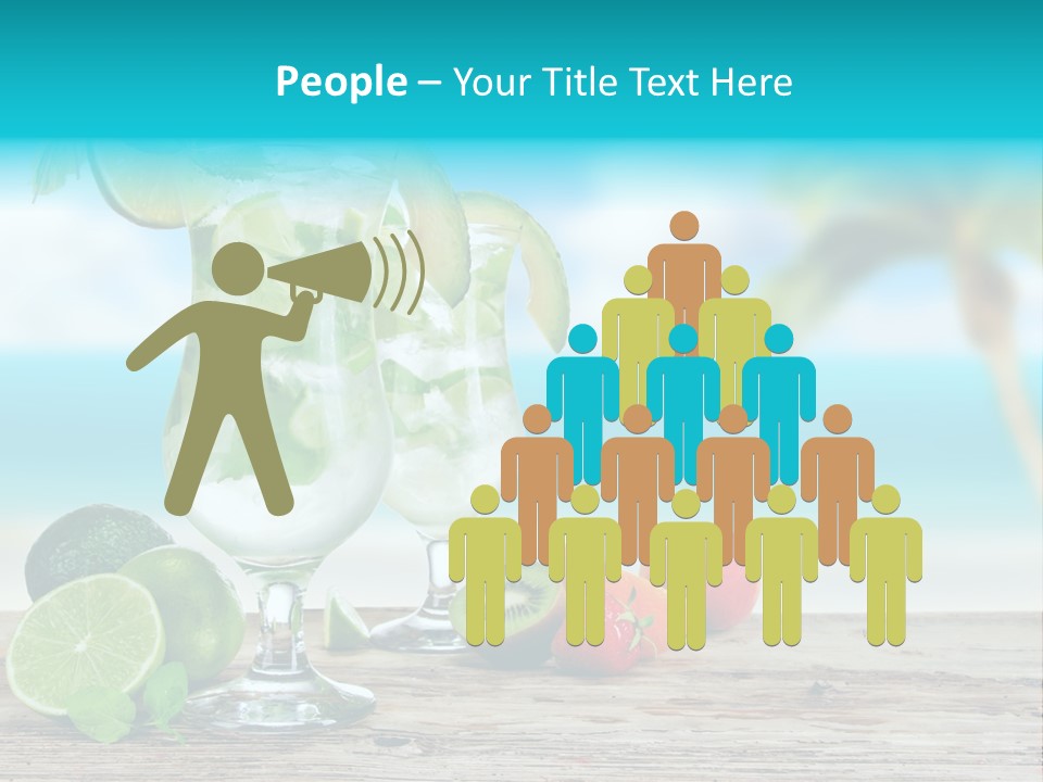 Mint Refreshment Blur PowerPoint Template