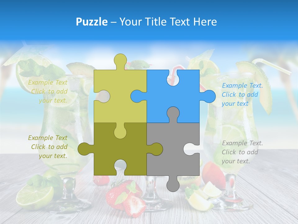 Beach Strawberry Cold PowerPoint Template