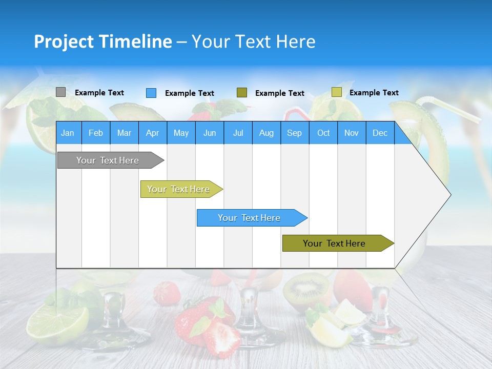 Beach Strawberry Cold PowerPoint Template