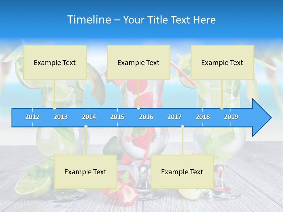 Beach Strawberry Cold PowerPoint Template