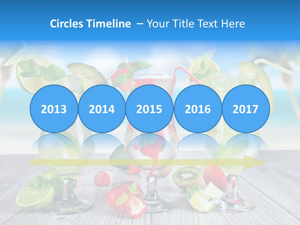 Beach Strawberry Cold PowerPoint Template