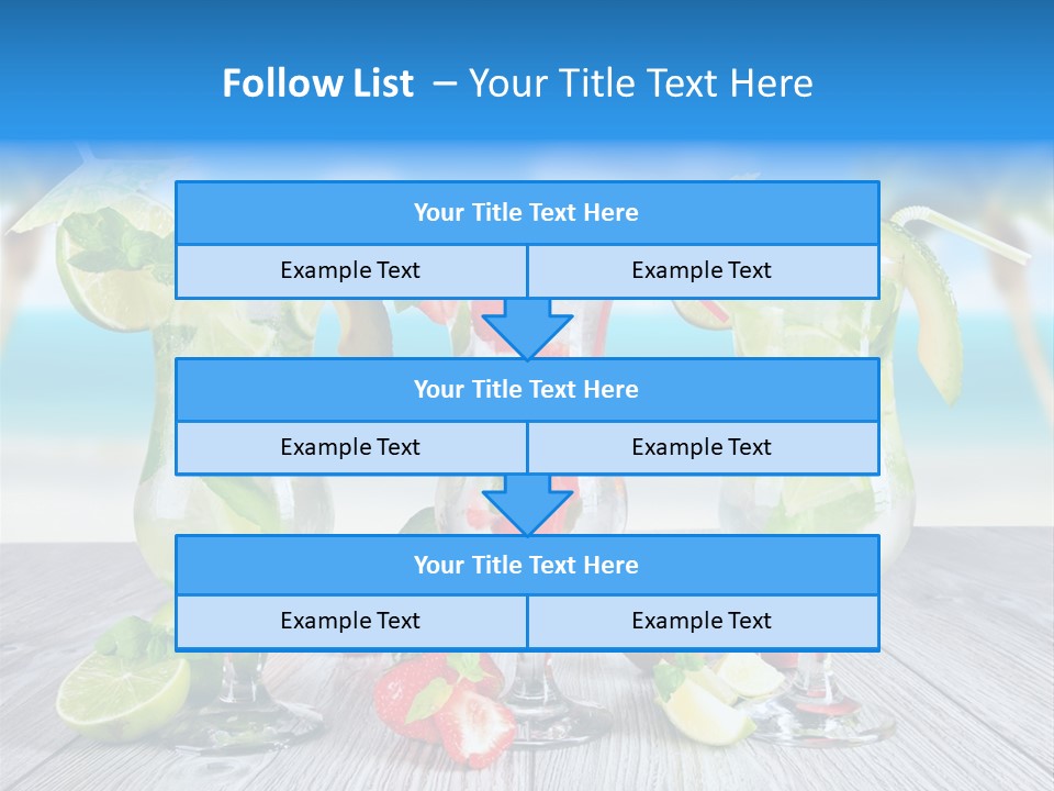 Beach Strawberry Cold PowerPoint Template