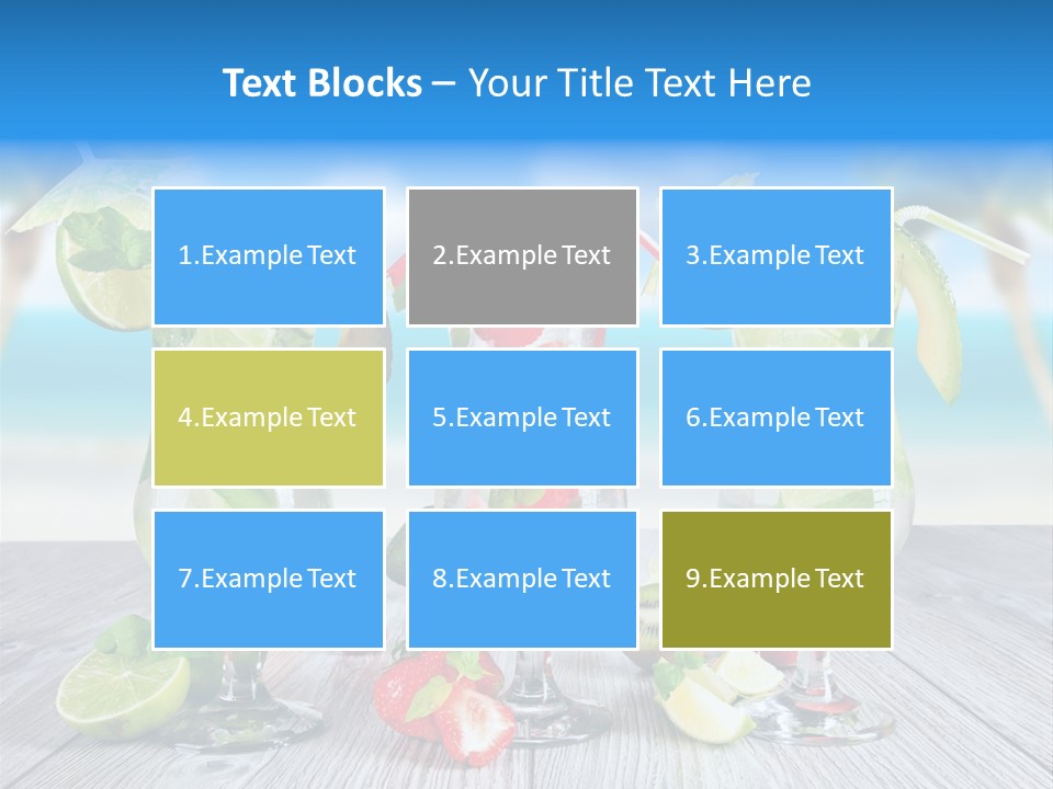 Beach Strawberry Cold PowerPoint Template