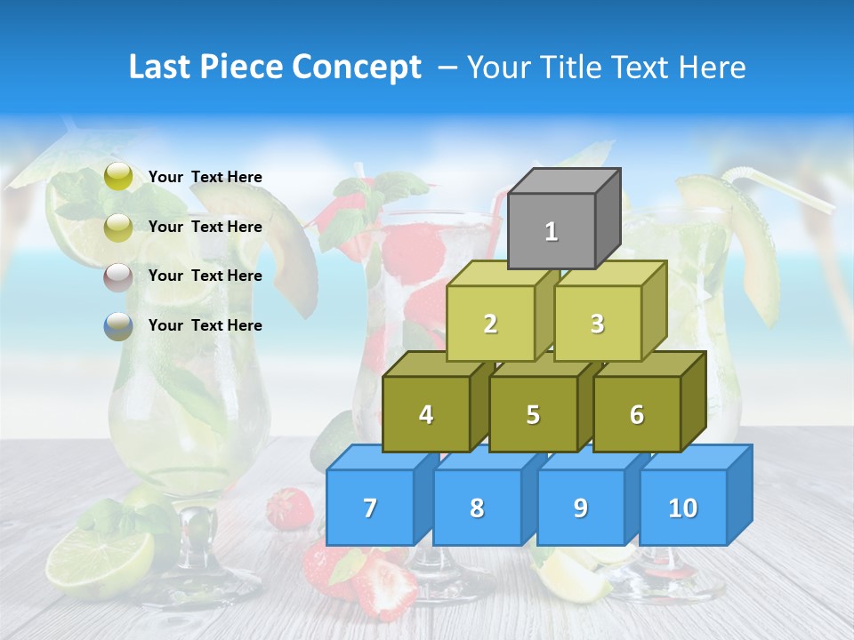 Beach Strawberry Cold PowerPoint Template