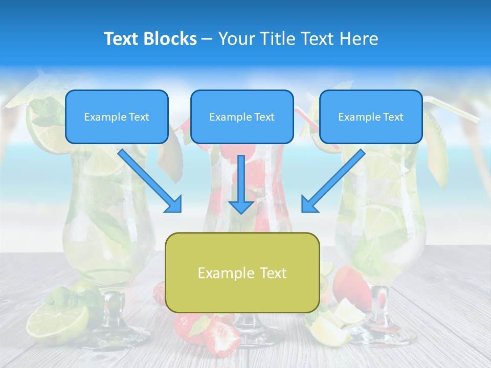 Beach Strawberry Cold PowerPoint Template