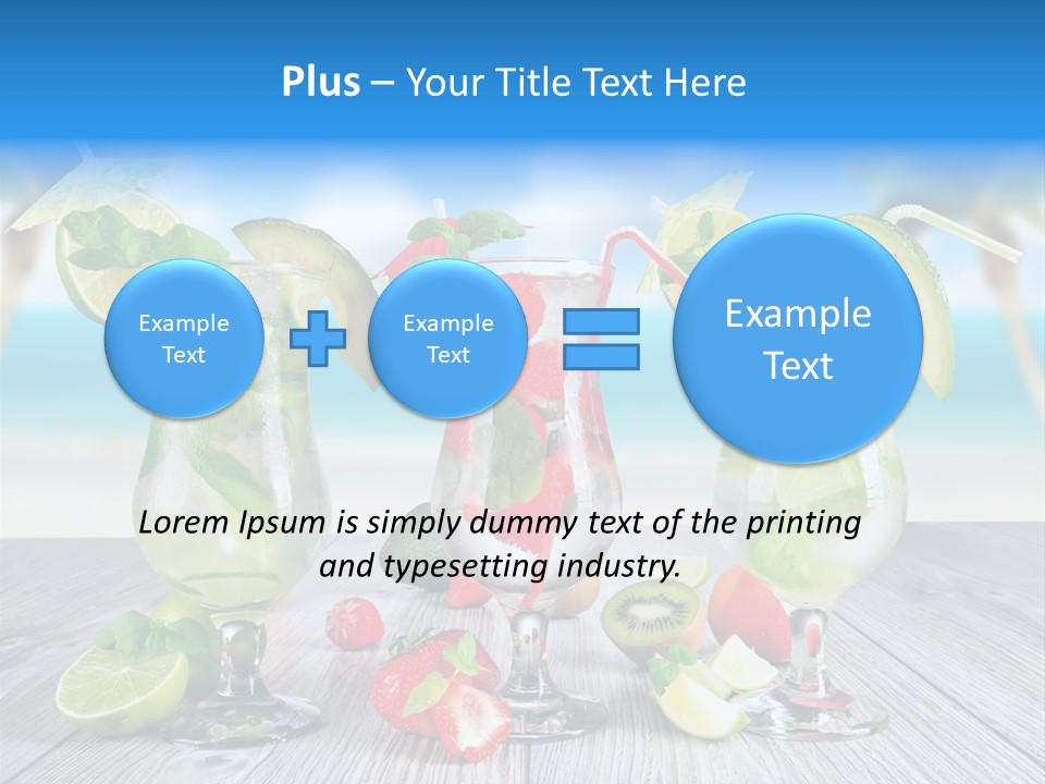 Beach Strawberry Cold PowerPoint Template
