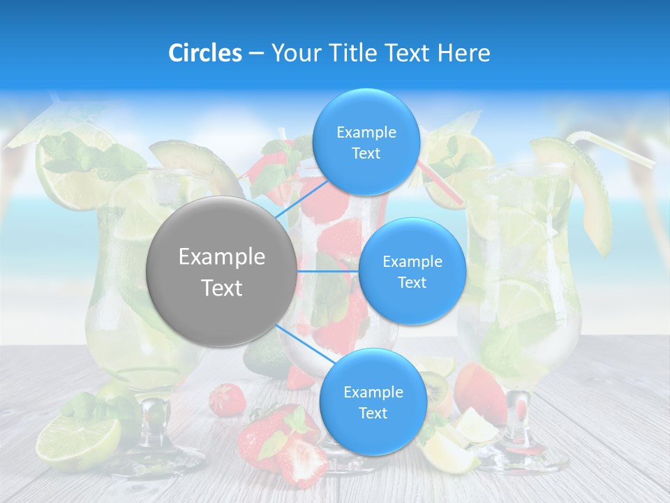 Beach Strawberry Cold PowerPoint Template