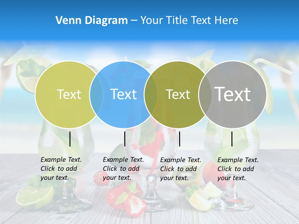 Beach Strawberry Cold PowerPoint Template