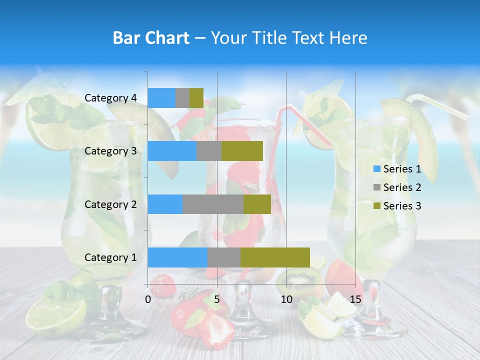Beach Strawberry Cold PowerPoint Template