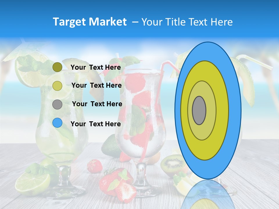 Beach Strawberry Cold PowerPoint Template