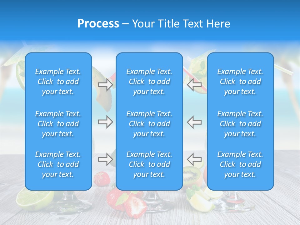Beach Strawberry Cold PowerPoint Template