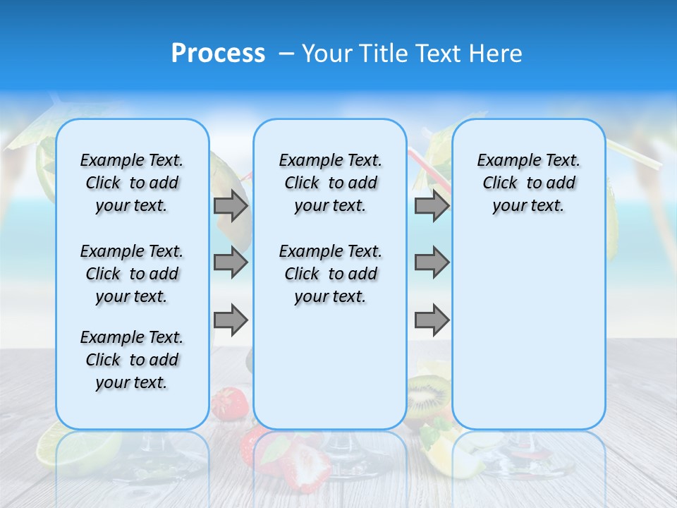 Beach Strawberry Cold PowerPoint Template