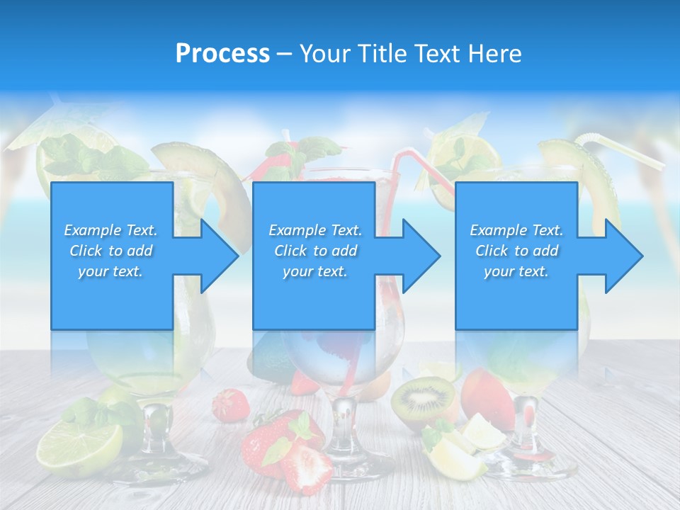 Beach Strawberry Cold PowerPoint Template