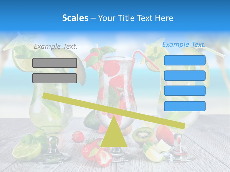 Beach Strawberry Cold PowerPoint Template