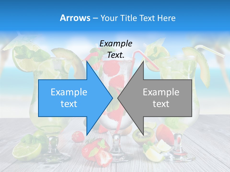 Beach Strawberry Cold PowerPoint Template