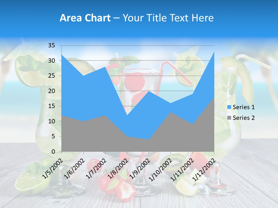 Beach Strawberry Cold PowerPoint Template