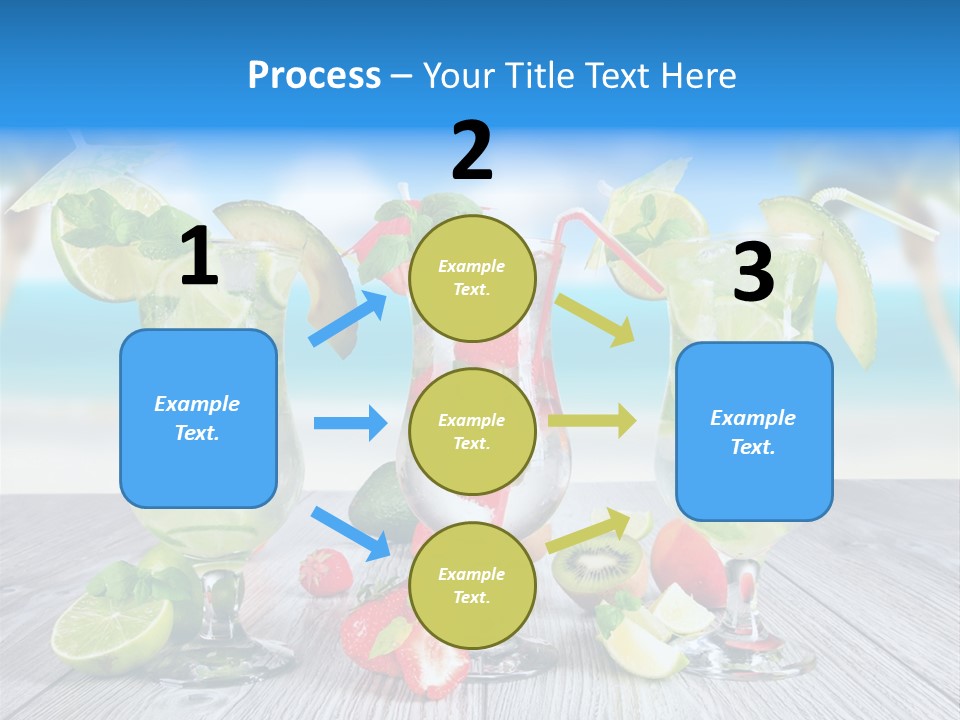 Beach Strawberry Cold PowerPoint Template