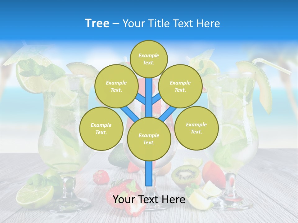 Beach Strawberry Cold PowerPoint Template