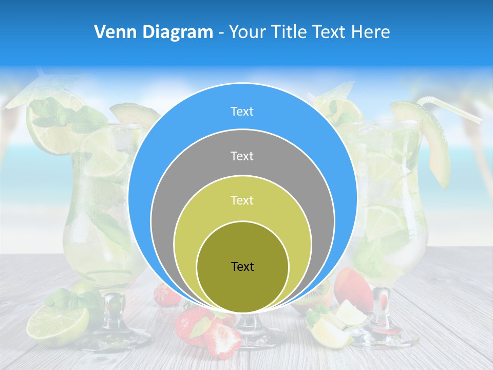 Beach Strawberry Cold PowerPoint Template