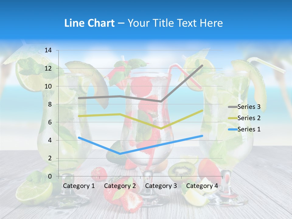 Beach Strawberry Cold PowerPoint Template