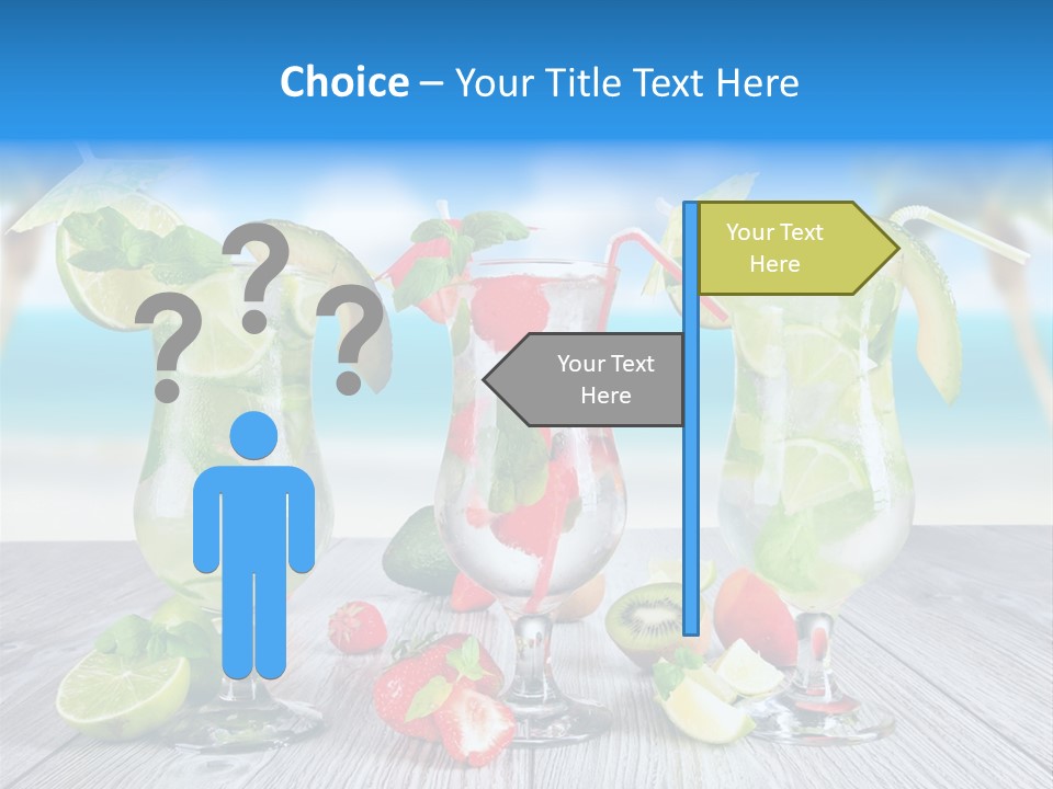 Beach Strawberry Cold PowerPoint Template