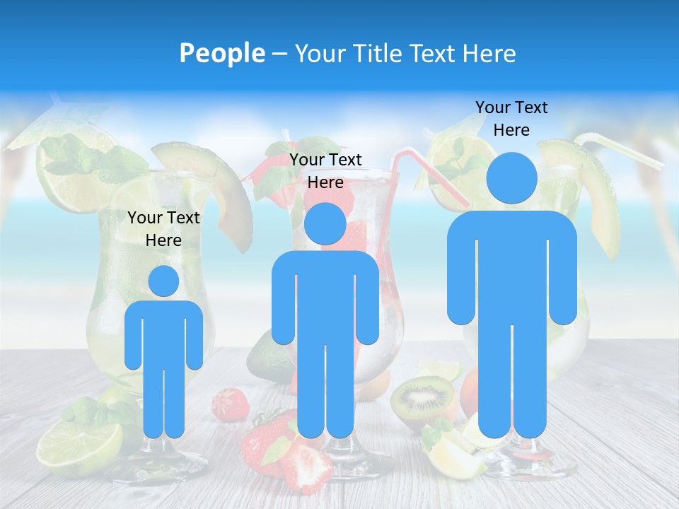 Beach Strawberry Cold PowerPoint Template