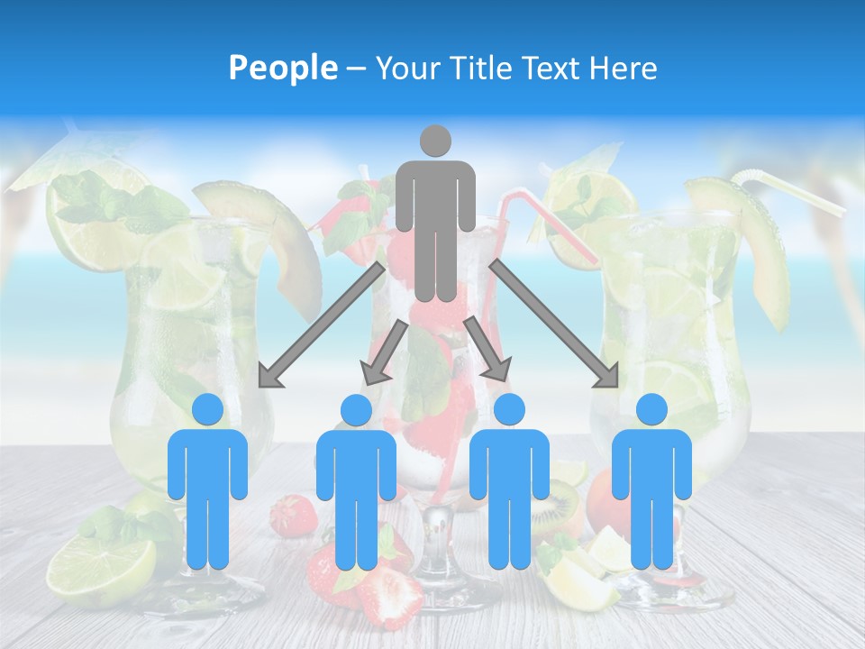 Beach Strawberry Cold PowerPoint Template