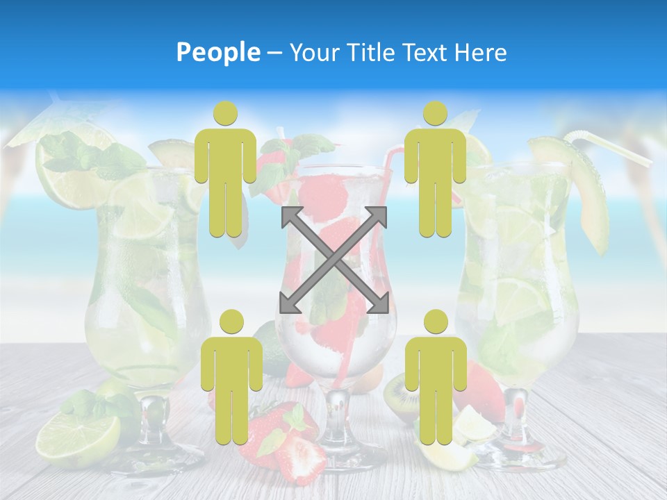 Beach Strawberry Cold PowerPoint Template